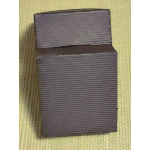 Vintage Hinged Top Wedding Ring Box Black with Gold Detail Black Velvet Ring Bed - Picture 6 of 8